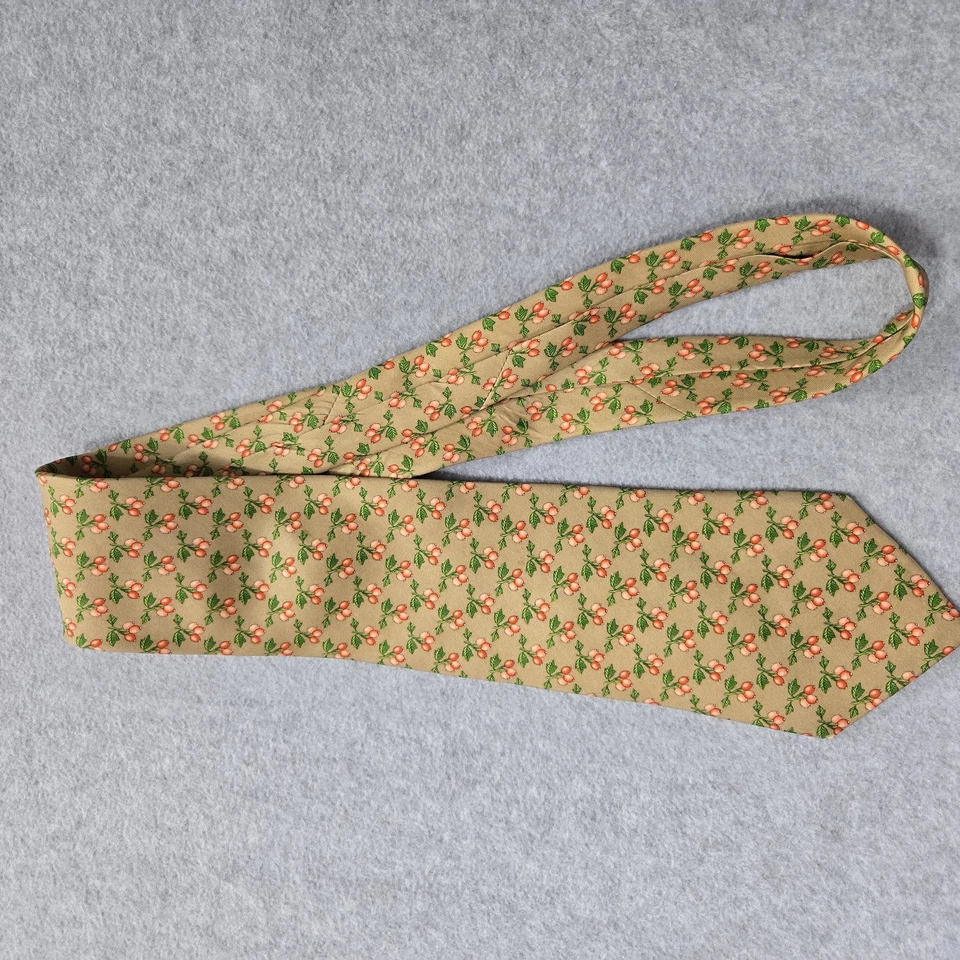 Corbata Brooks Brothers Para Hombre Estampado de Cereza de Seda Hecha en EE. UU. Clásica Preppy Foto 2 de 4