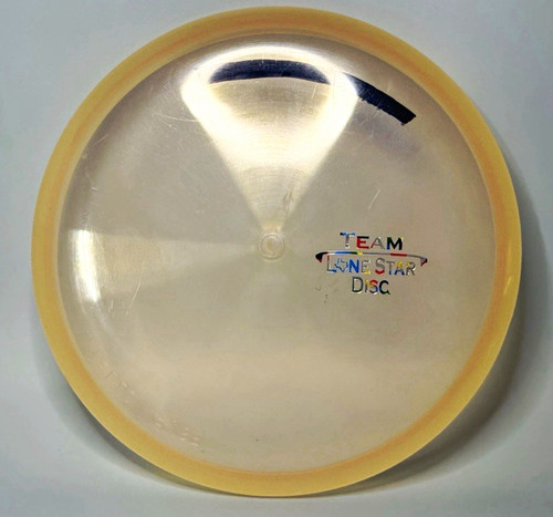 Lone Star Discs Yellow Rose Team Stamp Used Disc Golf Putter Approach 2/4/0/1 — Yellow. Exact item photographed by BlueJayDG.
