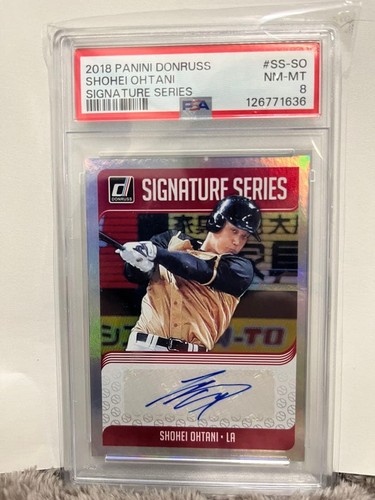 PSA8 Shohei Ohtani Autograph 2018 Donruss Signature Series RC | MLB Angels Japan