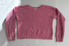 Cat And Jack Sweater Crew Neck Pullover Pink White Girls XL 14