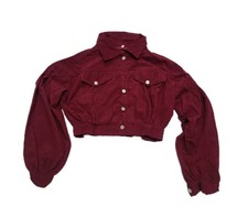 Damen Jacke Cordjacke Bomberjacke S Mantel kurz Ballonärmel