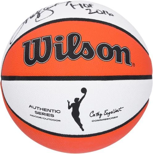 Sheryl Swoopes Comets Firmado Wilson Auténtico Serie E/S Baloncesto con Insc de patio Foto 2 de 3