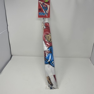 Vtg SUPERMAN Super Powers 50  Plastic Keel Kite Hi-Flier 1984 New Old Stock NOS