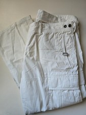 POLO BY RALPH LAUREN COTTON WHITE PANTS 40/30 CARGO MENS