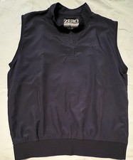 Zero Restriction Golf Vest Navy Blue USA Made Windbreaker Pullover Mens Large
