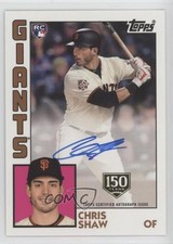 2019 Topps 1984 Baseball Rookies 150th Anniversary 54/150 Chris Shaw Auto 0l2