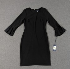 Tommy Hilfiger Black Bell Sleeve Dress Lace Details NWT Size 4 LBD, 109