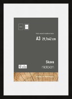 Nielsen Holz-Bilderrahmen Skava Schwarz 29,X7X42 Cm Mit Passepartout 21X29,7 Cm