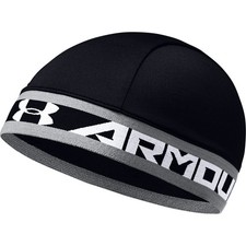 Under Armour 1254900 Men's UA Original Skull Wrap Beanie Cap, Black/White, OSFA