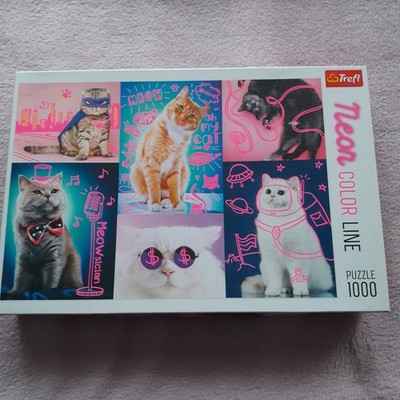 Puzzle 1000. Super Cats. Neon Color Line