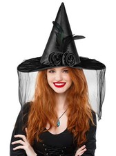 Landisun Halloween Women Witch Hat witches hats for women Adult Wicked One