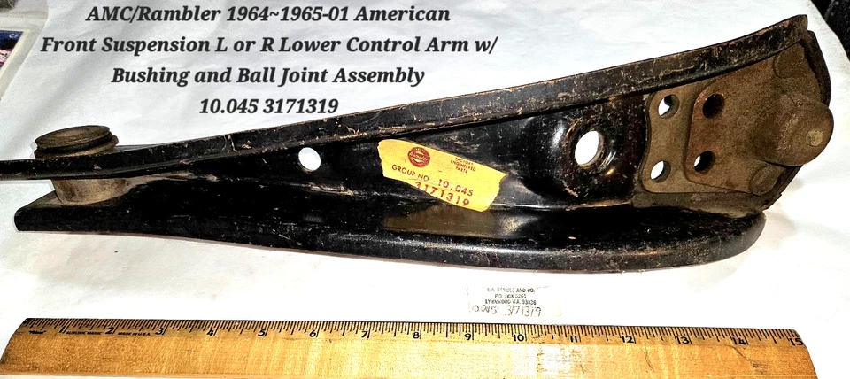 Conjunto de brazo de control inferior AMC/Rambler American L o R 1964~1965 original N.O.S Foto 4 de 4