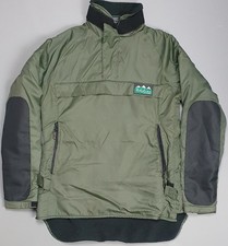 Ridgeline Smock Anorak 1/4 Zip Fleece Line Green Coat Jacket Size Small Mens