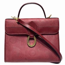 Dior 2WAY Shoulder Bag Oval Trotter Red  Free Shipping [Used]