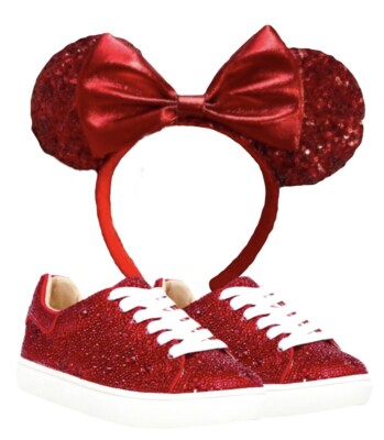 Disney Sneakers Kids Ruby Red Sneakers Crystal Sidny Size 2 by Betsey Johnson