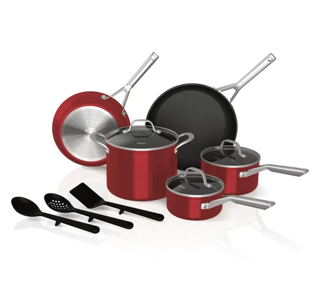 Ninja Shark 3 Piece Anodized Aluminum Non Stick Cookware Set & Reviews