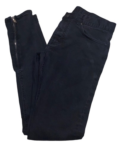 Women’s Black ICON Jeans-Size 30-Black Skinny Zip Ankle Mid-Rise Jeans-30Wx32L - Picture 11 of 13