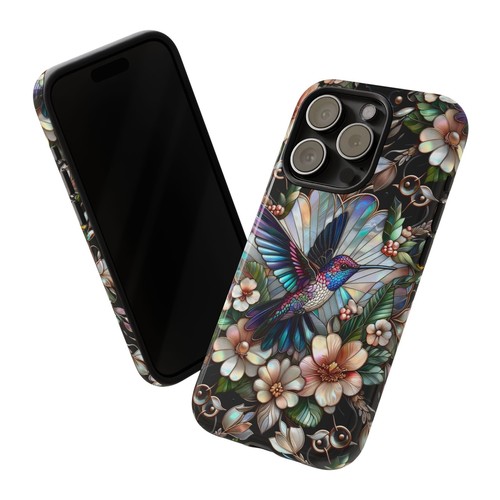 Hummingbird Phone Case, Faux Mother of Pearl Design | X122 - 第 41/272 張圖片