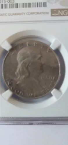1950 P FRANKLIN HALF DOLLAR, NGC MS64 NICE TONING!