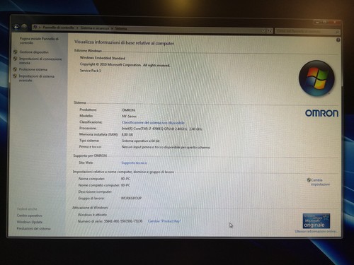 OMRON NYB17-312C1 - INDUSTRIAL PC - Intel I7,RAM 8GB,W7-64bits,HD320G,3xETH,RS23 - Foto 8 di 8