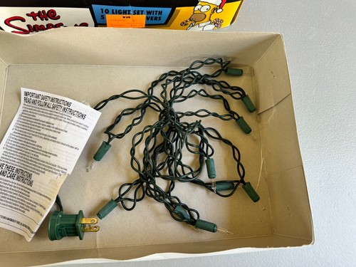 Kurt Adler The Simpsons Christmas Lights 10 Lights & 5 Holiday Covers bart homer - Picture 11 of 12