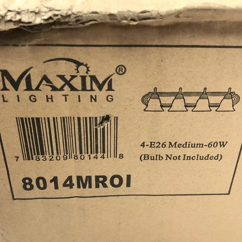 Maxim Lighting 8014MROI 4-Light Early American Bath Vanity 30"x7" New - Picture 3 of 4