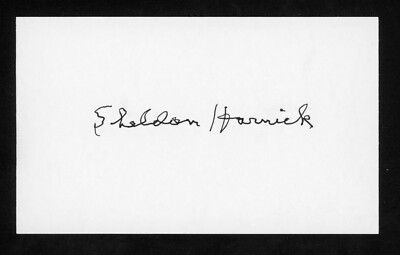 Sheldon Harnick Lyricist (w/Jerry Bock) Fiorello! Tony Signed 3x5 Card E27237