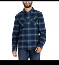 Colorado Clothing Men's Plaid Flannel , BLUE Size XL Brushed Finish NWT