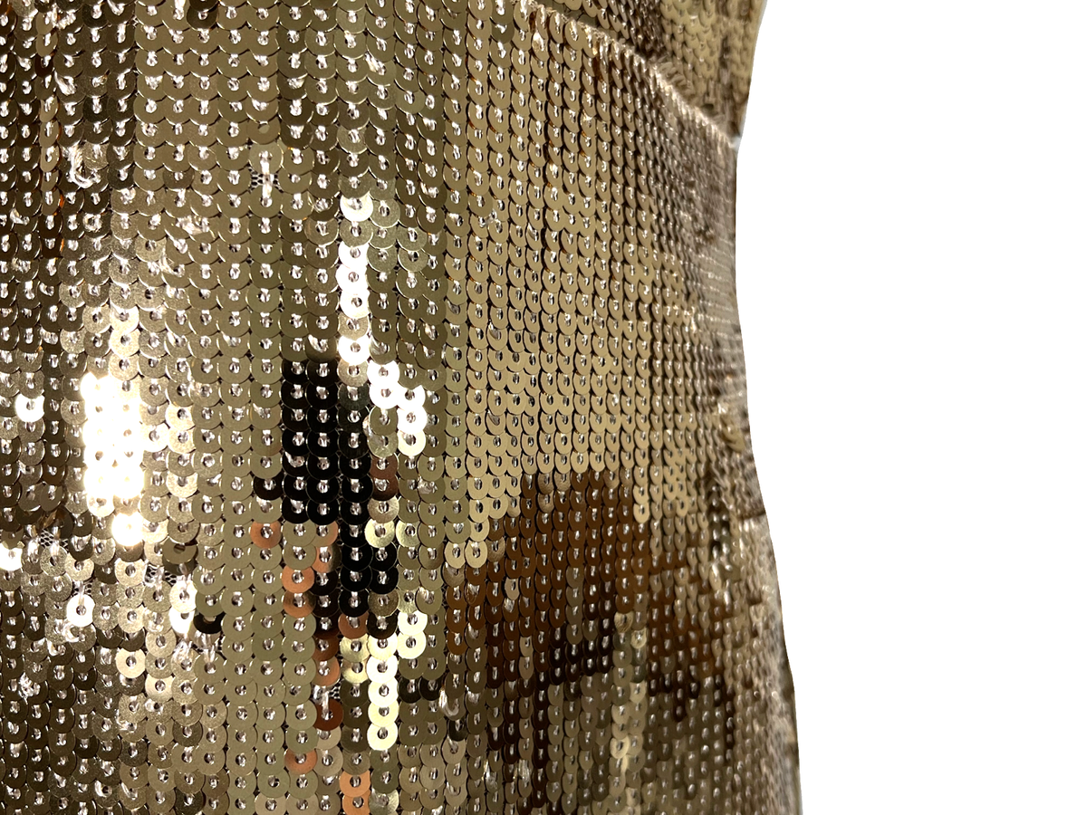 NWT ST. JOHN Knits Gold All-over Sequin Cap Sleeve Gown Dress sz L $1595 | eBay NWT ST. JOHN Knits Gold All-over Sequin Cap Sleeve Gown Dress sz L $1595 | eBay