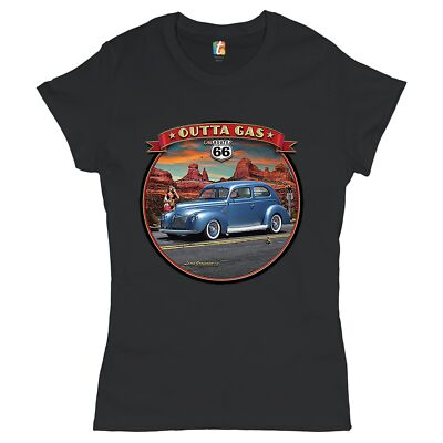 #ad Outta Gas on Route 66 T Shirt The Mother Road Retro Vintage Women#x27;s Tee $16.95