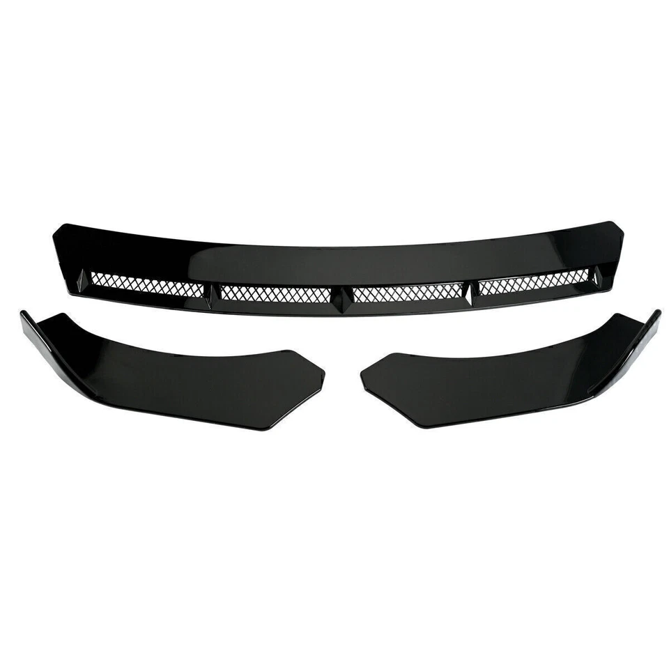 For Toyota For Highlander Gloss Black Front Bumper Lip Spoiler Splitter Body Kit Foto 4 de 4