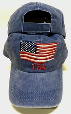 USA AMERICA PATRIOTIC TRUMP 2024 UNITED STATES BLUE CAP HAT