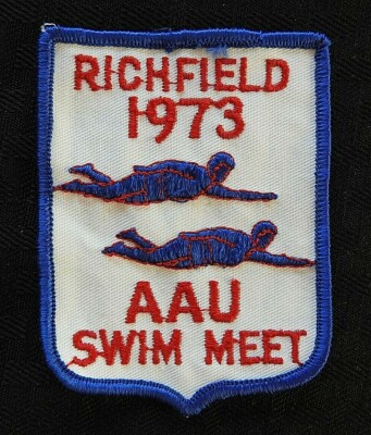 1973 AAU ''RICHFIELD SWIM MEET'' MINNESOTA MN CHEESECLOTH PATCH JUNIOR OLYMPICS