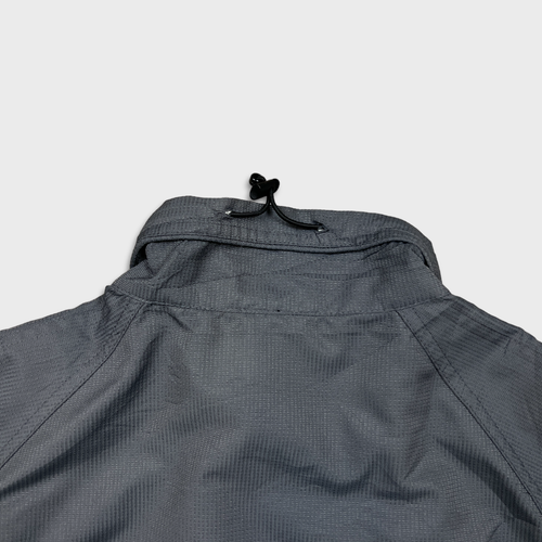 Chaqueta cortavientos vintage años 90 Kappa para hombre pequeña gris logotipo Spirit Within cremallera completa - Imagen 6 de 9