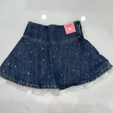 New Gymboree Winter Snowflake Bling Denim Skirt Girls Size 5 k5