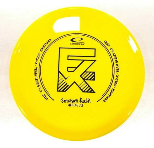 DISC GOLF LATITUDE 64 EMERSON KEITH TEAM GOLD-X EXPLORER FAIRWAY 173g YELLOW