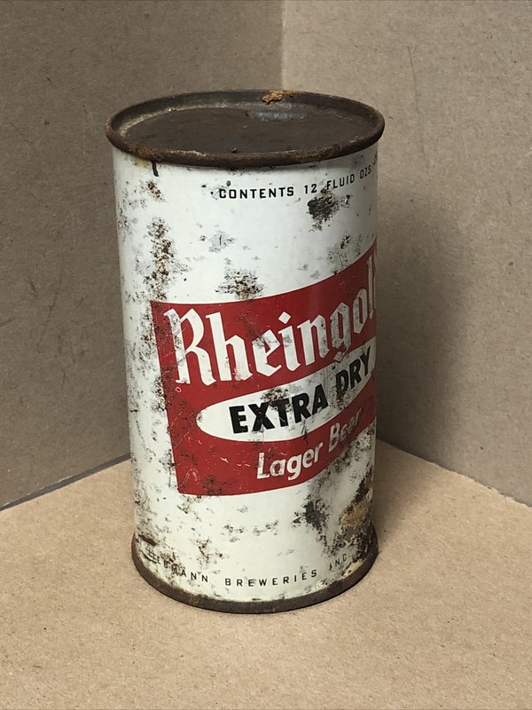 Steel Rheingold Can Single Label-Block Letters-Liebmann New York-Its Beer As B
