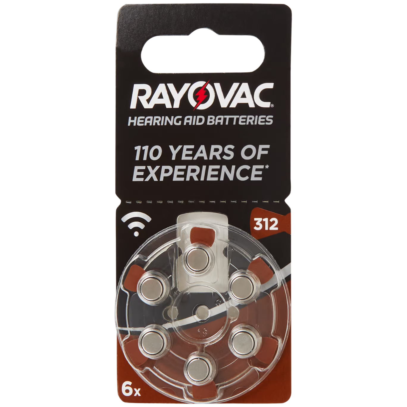 Batterie acustiche 312 rayovac blister 6 pezzi 1,45V PR41