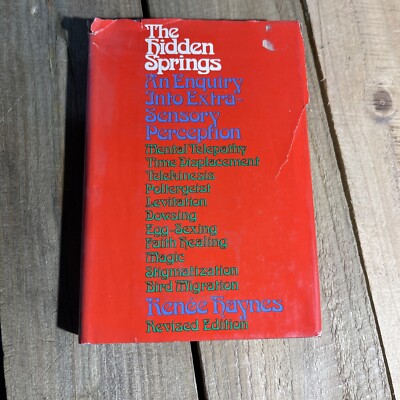 The Hidden Springs Extra- Sensory Perception Hc Renee Haynes 1973