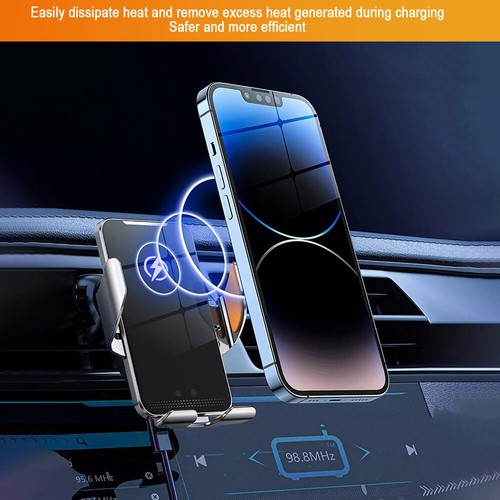Samochodowy uchwyt na telefon komórkowy Auto Indukcyjna stacja ładująca 15W Auto Bezprzewodowa ładowarka - Zdjęcie 4 z 12