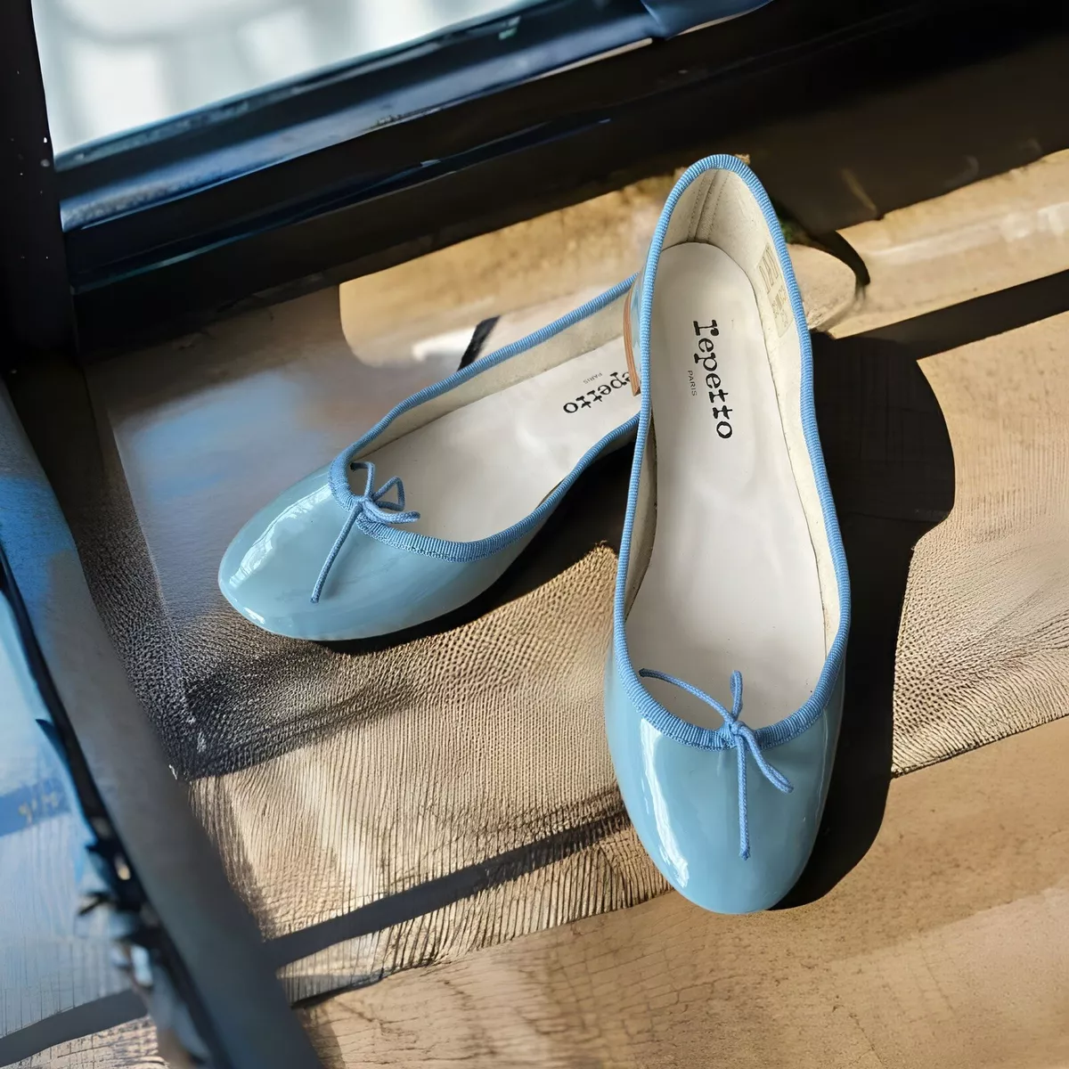 REPETTO Cendrillon Everest Blue Women's Ballerina Flats US 10/EU 41 Retail $410