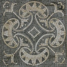 Preternatural Greyish Art Symmetrical Home Decor Marble Mosaic