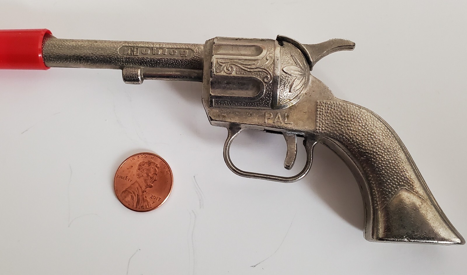 VINTAGE 1960's HUBLEY PAL TOY CAP GUN SINGLE SHOT PISTOL USA 5 1/