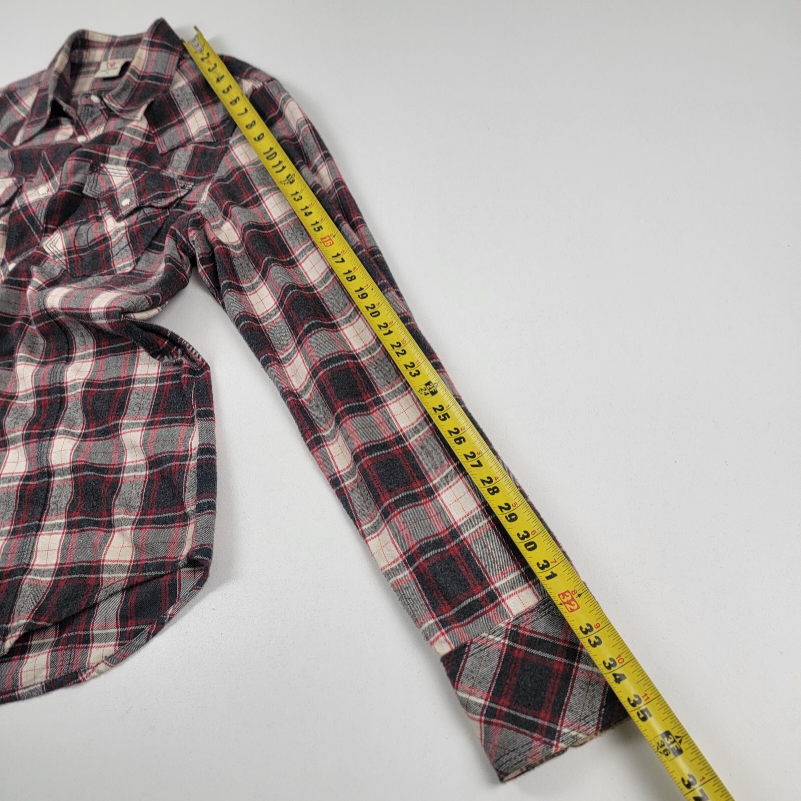 Vintage Y2K True Religion Pearl Snap Flannel Shirt Mens XL Blue Plaid Western thumbnail 9