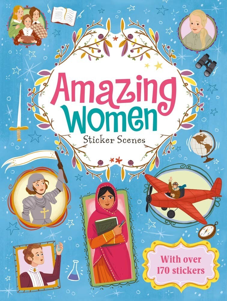 NEW x AMAZING WOMEN STICKER SCENES with 170 stickers Marie Curie Amelia Earhart