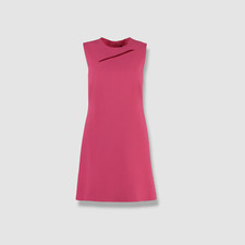$2095 Versace Women's Pink Cutout Crewneck Sleeveless Mini Dress Size 42