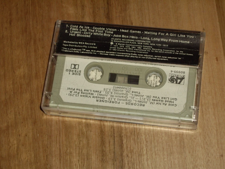 FOREIGNER  *CASSETTE ALBUM ' RECORDS ' 1982 VGC - Image 3 of 3