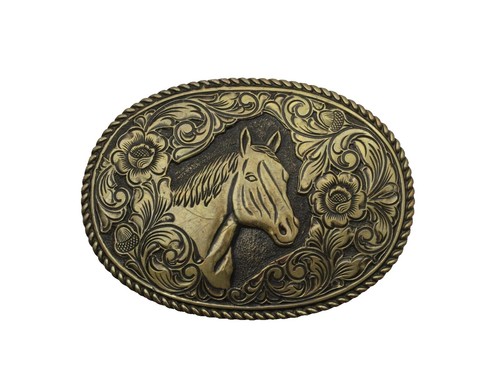 Ammo Bullet Belt Buckle Antique Bronze Copper Shooting Rifle  display picture 2