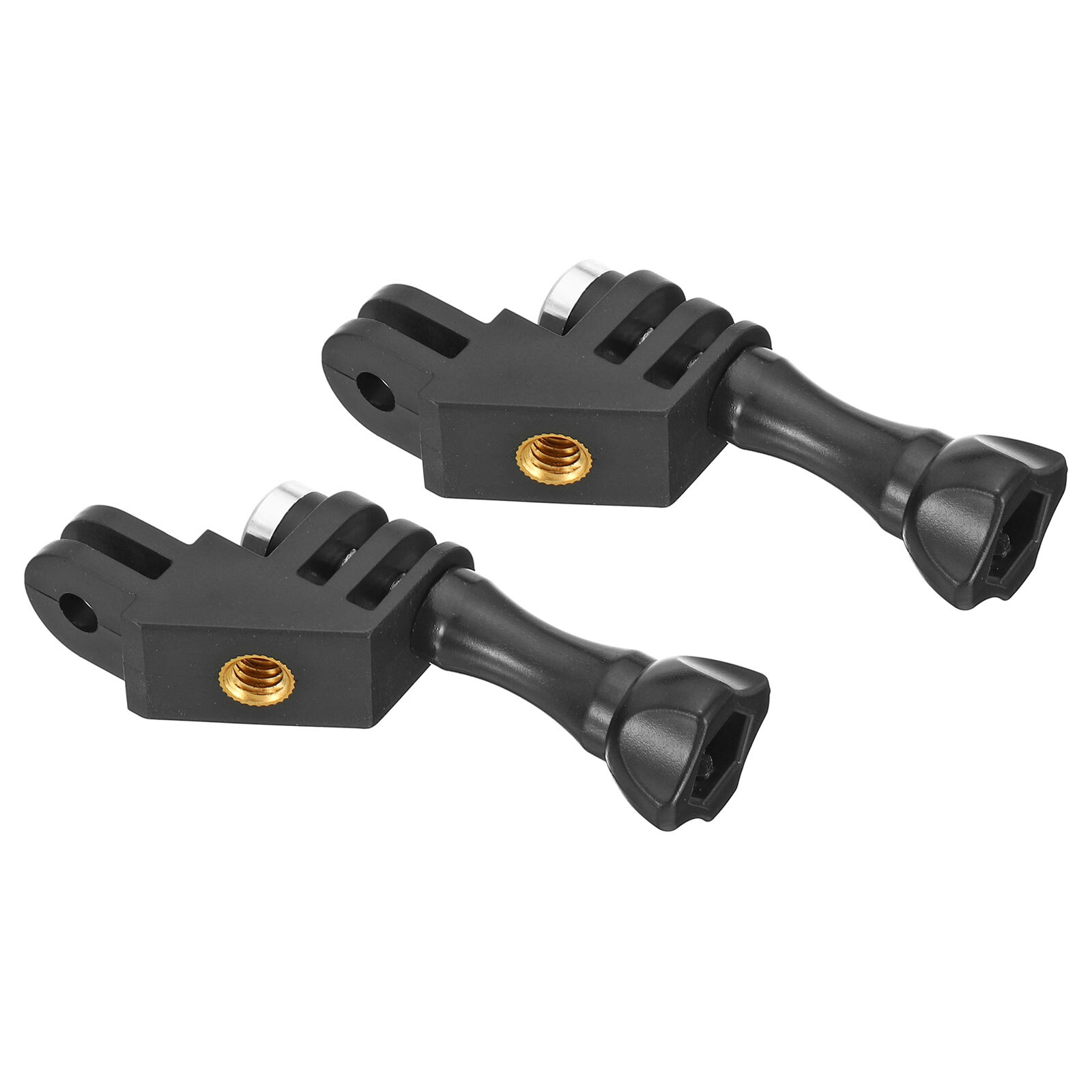 Action Camera Tripod, 2pcs Metal Tripod Mount, Black-image