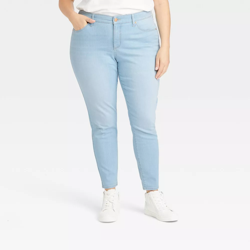 Universal Thread Mid-Rise Skinny Jeans Light Denim ~ NWT ~ Plus Size 18W - Picture 2 of 3